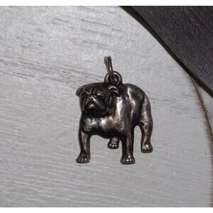 Retired James Avery 925 Bulldog Charm 3.5G / 0.9in